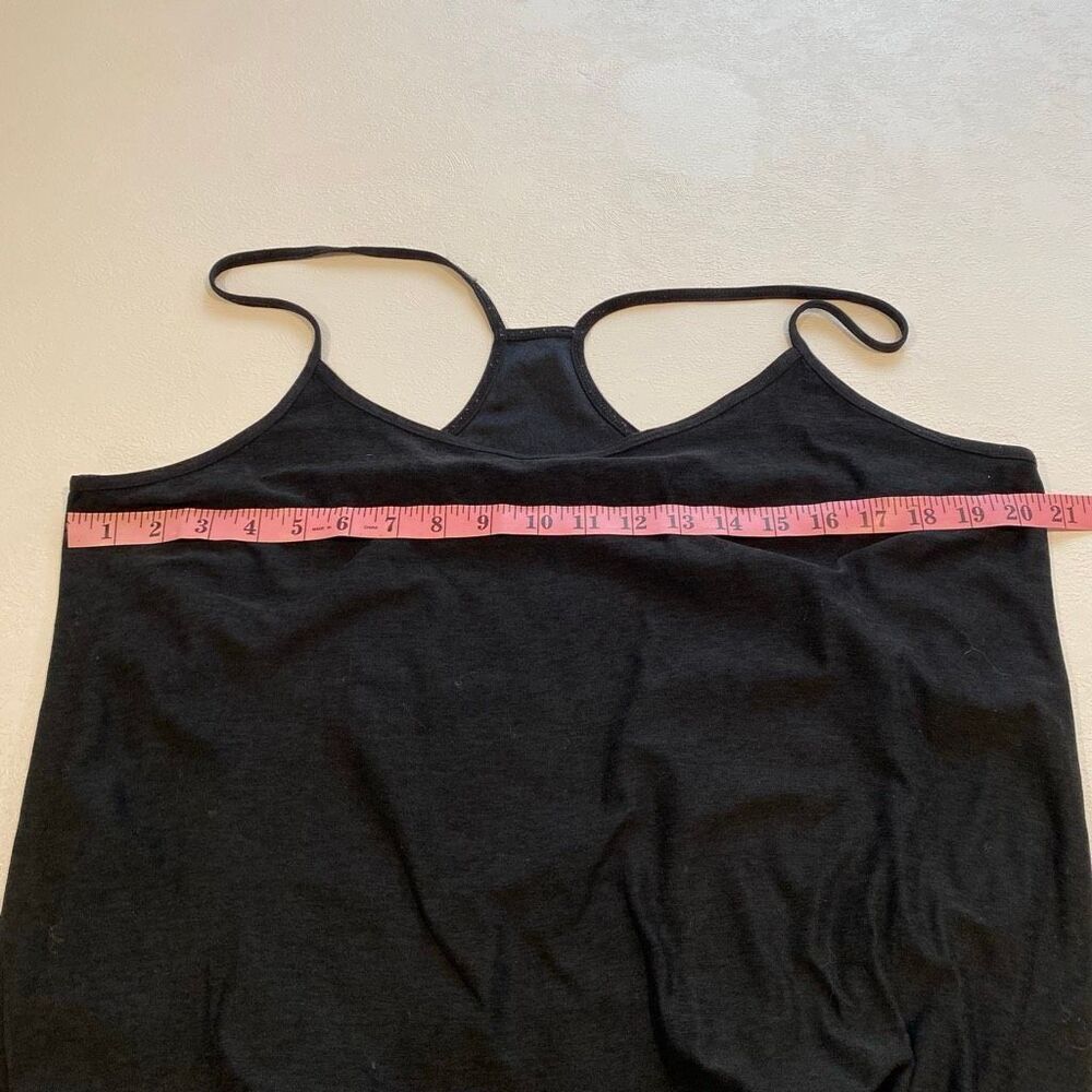 Beyond Yoga Black Racerback Midi Dress Size 1X Made in USA Stretchy Slip Dress - Picture 5 of 5